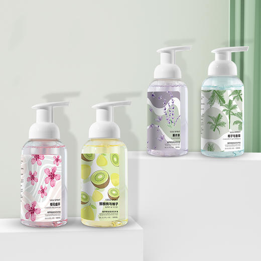 璐璐馨猕猴桃柚子植萃薰衣草植萃椰子香草樱花盛开植萃精油泡沫洗手液300ml 商品图1