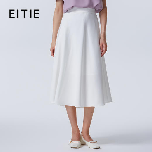 【经典爆款】EITIE爱特爱极简百搭高腰伞裙显瘦半身裙夏新款B2506620 商品图0