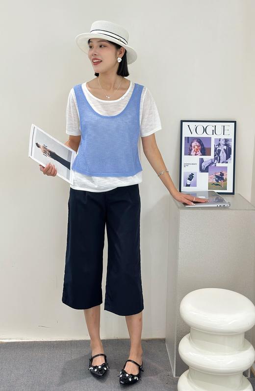 Z52322#宽松百搭直筒七分裤 商品图2