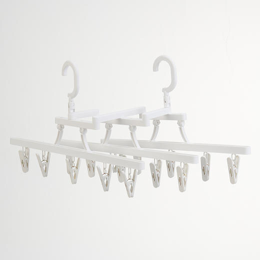 【新款多功能折叠晾晒架】家用挂衣多夹子晾衣架 高端袜子内衣衣架 商品图5