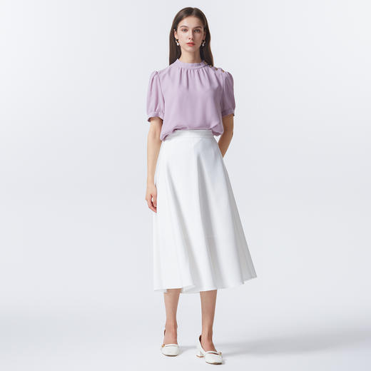 【经典爆款】EITIE爱特爱极简百搭高腰伞裙显瘦半身裙夏新款B2506620 商品图3