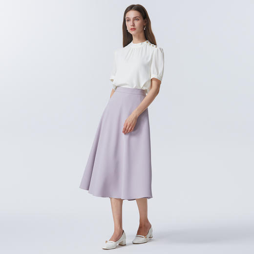 【经典爆款】EITIE爱特爱极简百搭高腰伞裙显瘦半身裙夏新款B2506620 商品图6