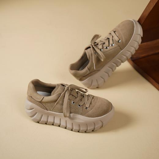 西村名物2025年春季新款舒适透气优雅百搭超轻厚底防滑系带休闲鞋勃肯鞋T25AM15591 商品图9