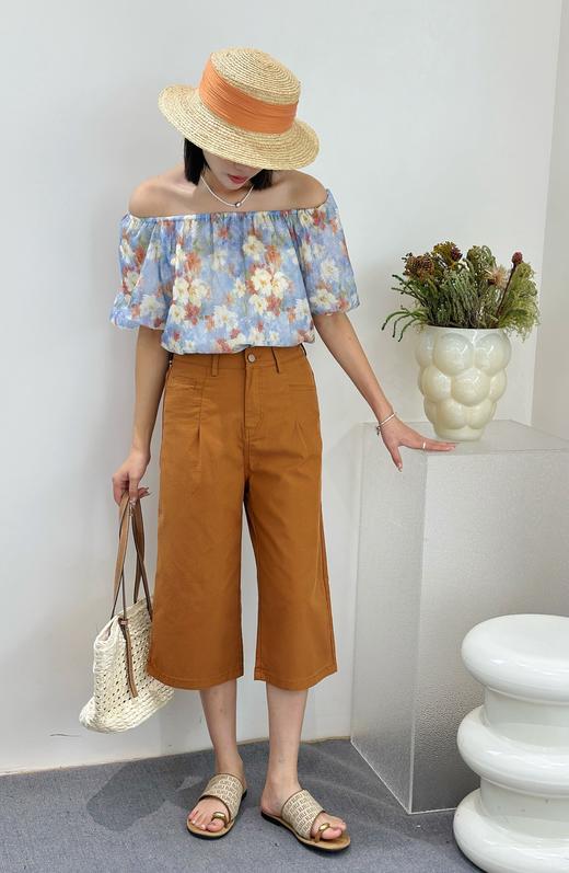 Z52322#宽松百搭直筒七分裤 商品图0