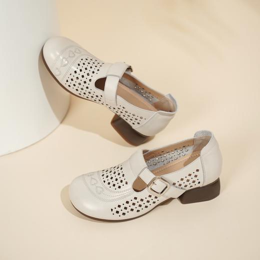 【夏季新款】西村名物2025年夏季新款舒适透气优雅百搭低跟洞洞鞋T25AH16341 商品图8