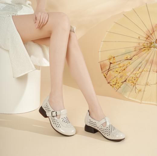 【夏季新款】西村名物2025年夏季新款舒适透气优雅百搭低跟洞洞鞋T25AH16341 商品图2