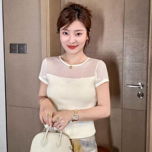 【卖完下架】良木礼拼接短袖（7845） 商品图0