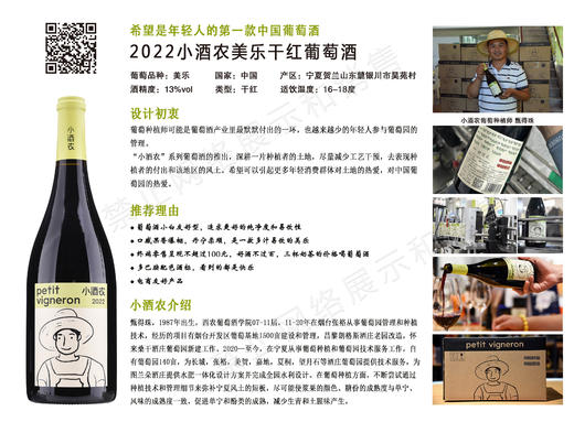 国产宁夏贺兰山美乐干红葡萄酒750ml*6支 商品图2