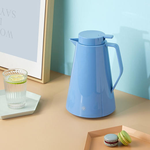【多样屋专柜】博堡惠乐玻璃大容量保温壶 蓝色1000ml 商品图1