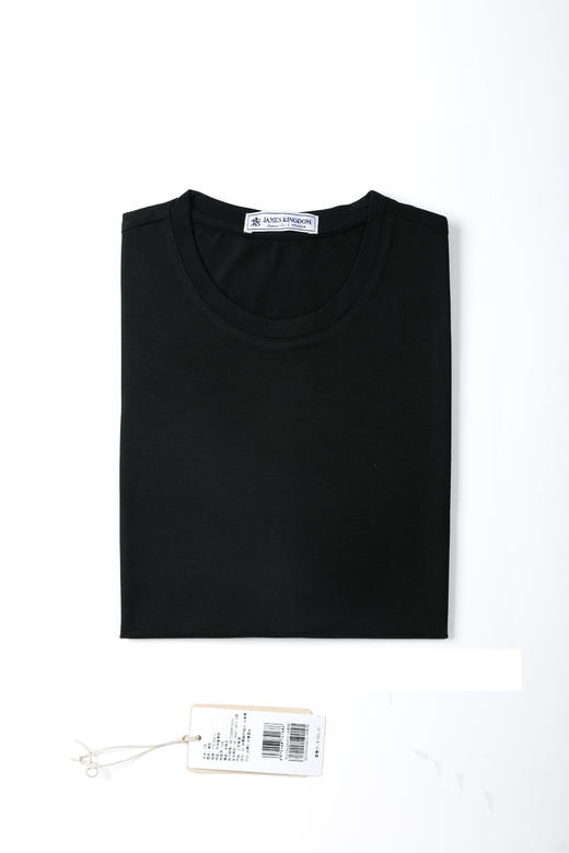 【专柜新款  含桑蚕丝圆领T恤衫】占姆士男士含桑蚕丝圆领纯色T恤衫 商品图2