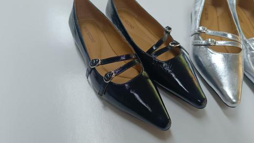 西村名物2024年秋季新款小尖头平底优雅气质玛丽珍单鞋U24CE37911 商品图3