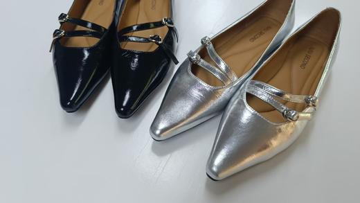 西村名物2024年秋季新款小尖头平底优雅气质玛丽珍单鞋U24CE37911 商品图2