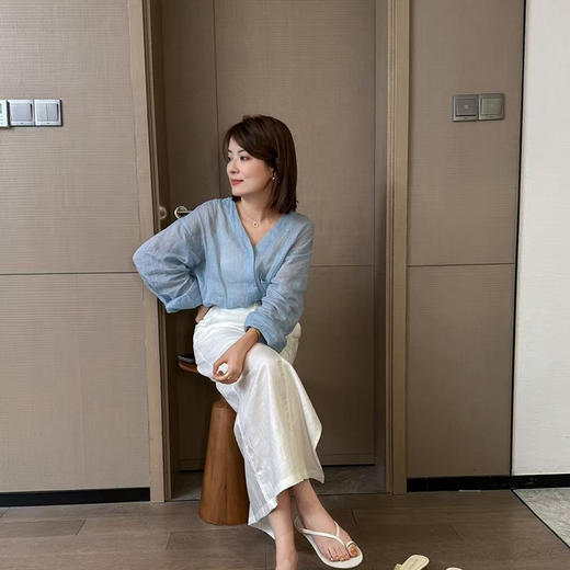 【不退不换】良木礼苎麻衬衫（502543） 商品图0