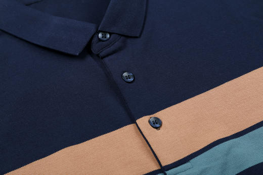 占姆士男士宽条纹T恤POLO衫  棉&氨纶 商品图3