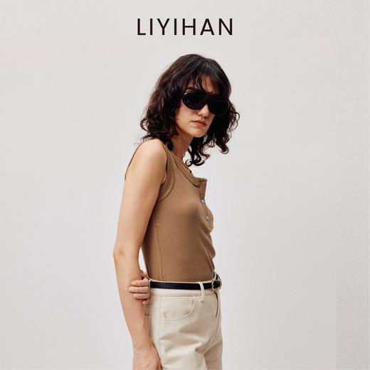LIYIHAN序章 2025夏季新款体闲棉质无袖背心高级针织上衣通勤百搭 商品图2