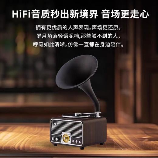 F-MMZS-名门之声-金丝雀J1-迷你留声机蓝牙音响 商品图2