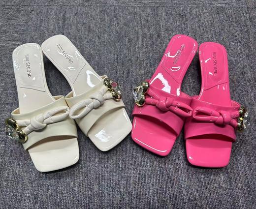 西村名物2024年夏季新款低跟拖鞋U23BJ23431 商品图0