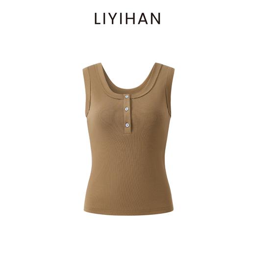 LIYIHAN序章 2025夏季新款体闲棉质无袖背心高级针织上衣通勤百搭 商品图4