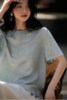 夏日法式轻奢新品❗️贵感上分❗️Dior同款面料🔥高级彰显品味❗️【新中式提花斜襟盘扣宽松短袖】体感绝绝子！不挑人的好穿好搭配👍 商品缩略图3