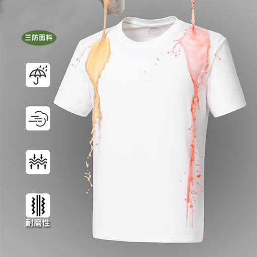 纯色百搭打底男女同款三防T恤 商品图0