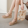 【夏季新款】西村名物2025年夏季新款舒适百搭超轻厚底小坡跟系带凉鞋T25BG20711 商品缩略图12