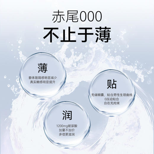 【满199-100】赤尾超薄避孕套000安全套玻尿酸套男用成人品 商品图3