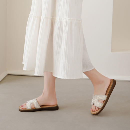 【夏季新款】西村名物2025年夏季新款舒适平底厚底防滑凉拖鞋T25BJ20781 商品图2