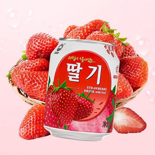 韩国进口九日牌桃  |葡萄丨草莓果汁饮料238ml/听 商品图4