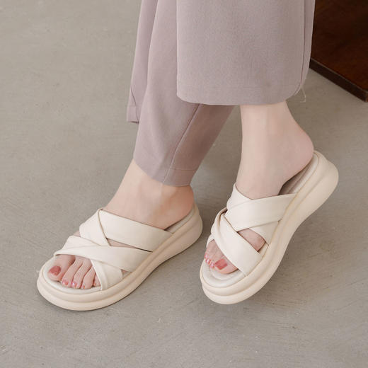 【夏季新款】西村名物2025年夏季新款舒适平底超轻厚底百搭凉拖鞋T25BJ20941 商品图7