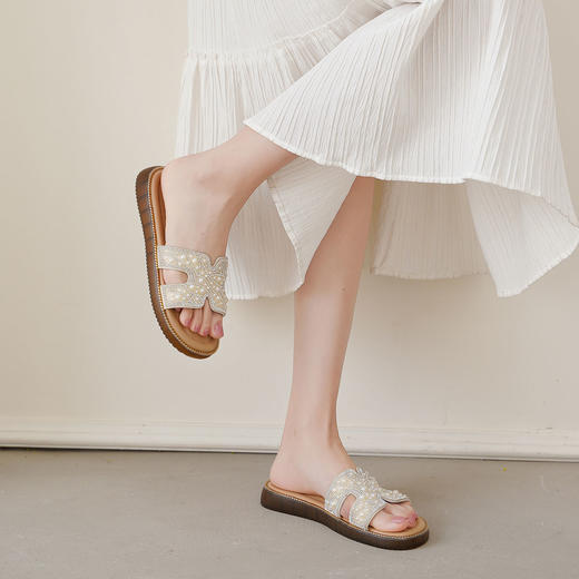 【夏季新款】西村名物2025年夏季新款舒适平底厚底防滑凉拖鞋T25BJ20781 商品图5