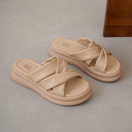 【夏季新款】西村名物2025年夏季新款舒适平底超轻厚底百搭凉拖鞋T25BJ20941 商品图6