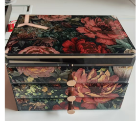 开运繁花三抽首饰盒