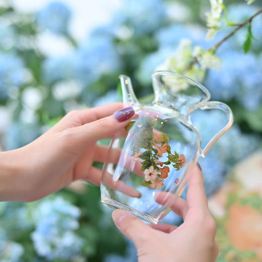 羽诗制造出品 花间野趣小宋壶玻璃对杯旋转花灯文创礼盒 商品图5