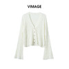 VIMAGE纬漫纪喇叭袖薄款气质防晒镂空针织开衫女外套季夏新款V2301950 商品缩略图5