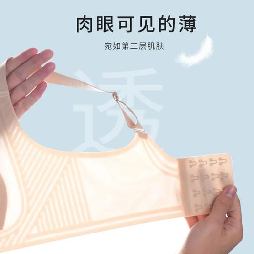 【夏季薄款胸罩文胸无钢圈】兔耳杯超薄无痕支撑大胸显小内衣透气聚拢 商品图2