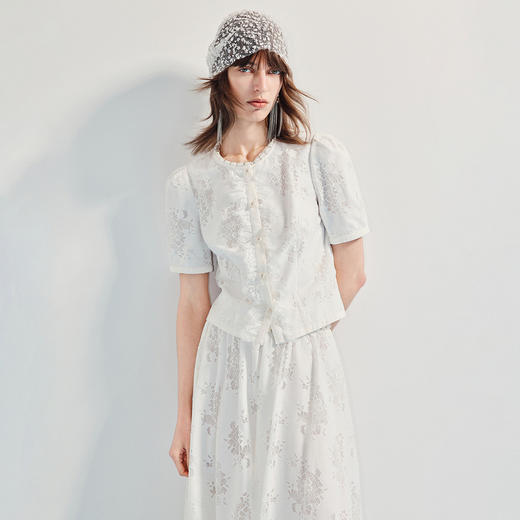 玛克门店发货：修身优雅气质上衣女(货号:MF86TP018A10) 商品图0