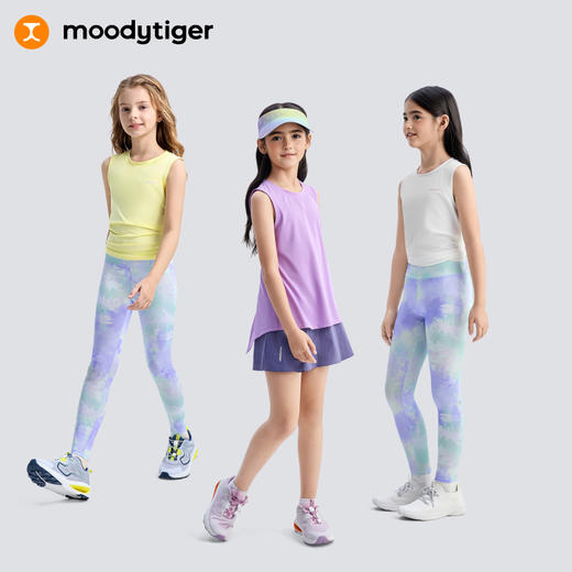 【DR暑假】moodytiger女童T恤25夏新轻量吸湿速干打结两穿无袖背心52211103 商品图4