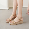 【夏季新款】西村名物2025年夏季新款舒适百搭超轻厚底小坡跟系带凉鞋T25BG20711 商品缩略图0