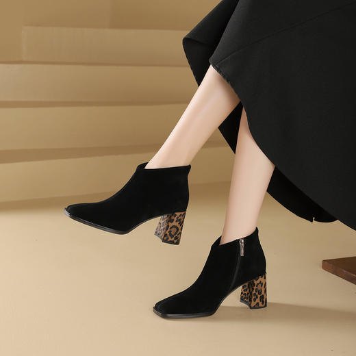 westory2024年秋冬新款优雅风细高跟百搭短靴切尔西女S24DS84771 商品图2