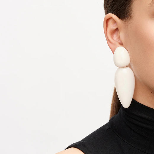 北京仓｜MONIES-Sao Paulo-圣保罗 白色 耳夹（无需耳洞）［丹麦设计师］ 商品图0