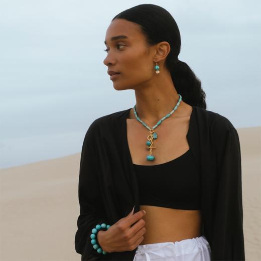 北京仓｜Chan Luu-Lima-绿松石 珍珠 吊坠 耳环［美国设计师］ 商品图1