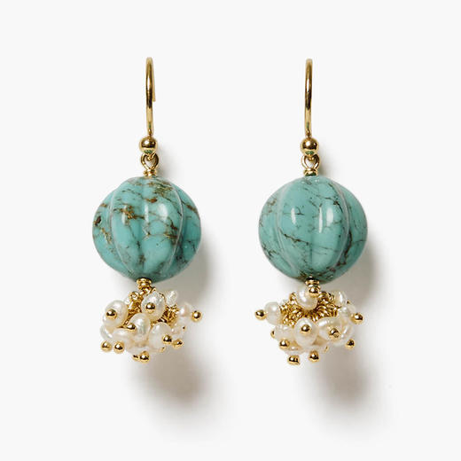 北京仓｜Chan Luu-Lima-绿松石 珍珠 吊坠 耳环［美国设计师］ 商品图2