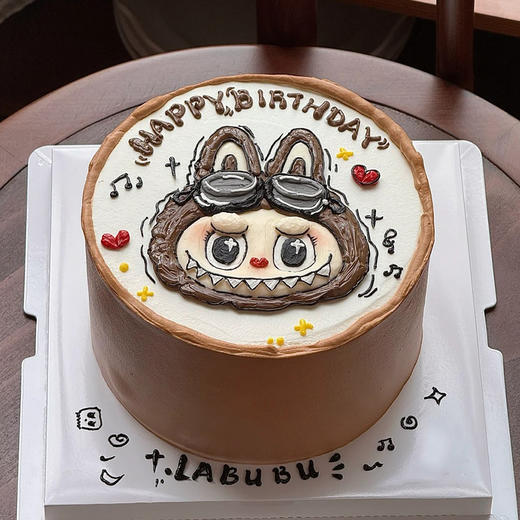 【Labubu】精灵森林labubu的首领大人-卡通生日蛋糕 商品图0