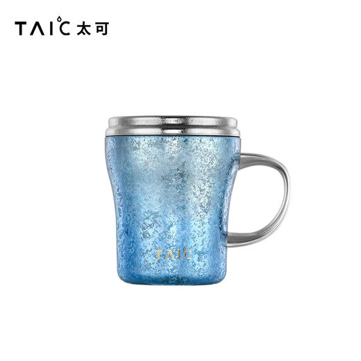 TAIC太可纯钛焕彩桌面杯双层高颜值咖啡杯户外马克杯子早餐牛奶杯钛可焕彩桌面杯330ml橙霞粉瀚海蓝 商品图4