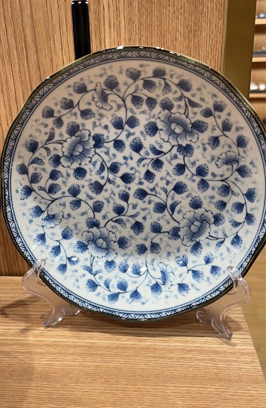 美浓烧蓝染牡丹6盘20.6*4.5cm 4面碗15*7cm 8饭碗13.2*6.8cm蓝染牡丹18件套【不支持补差，非质量问题不退不换】S 商品图5