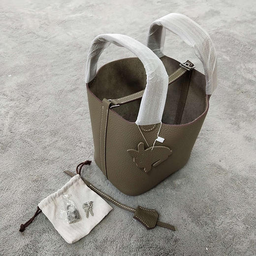 【部分现货】良木礼18cm菜篮子牛皮包（0303） 商品图1