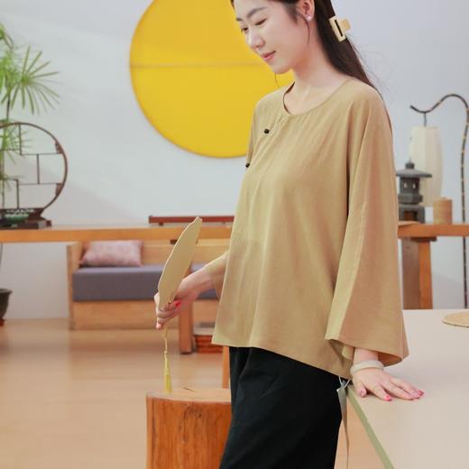 【线上专属】新中式上衣（25710397-沙饧） 商品图1