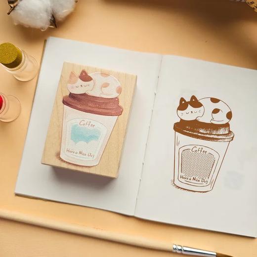 micia美日 貓貓法式麵包彩色楓木印章 商品图2