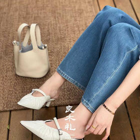 【不换不退】良木礼牛皮半拖（1713-5）