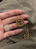 藏式纯手绘扎基拉姆随身小唐卡吊坠(含链子)2cm 商品缩略图2